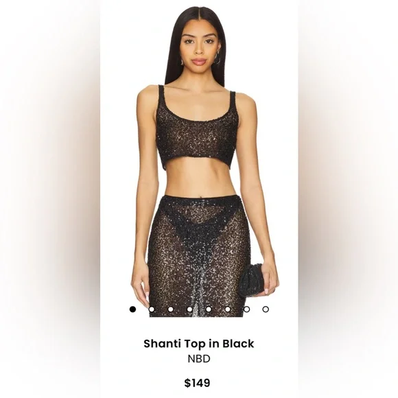 NBD Shanti Maxi Skirt and Top (Set) in Black - Picture 2 of 9